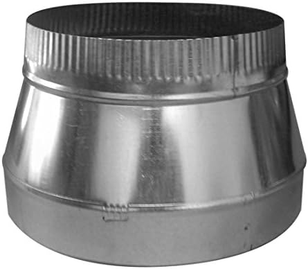 10" x 8" Duct Reducer, Single Wall Galvanized Metal Fitting