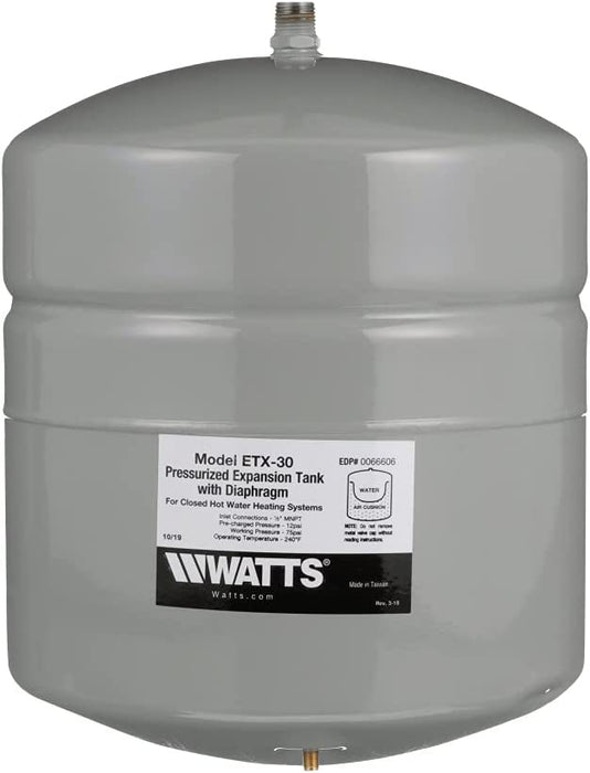 Watts ET-30 4.7-Gallon Non-Potable Expansion Tank for Closed-Loop Systems