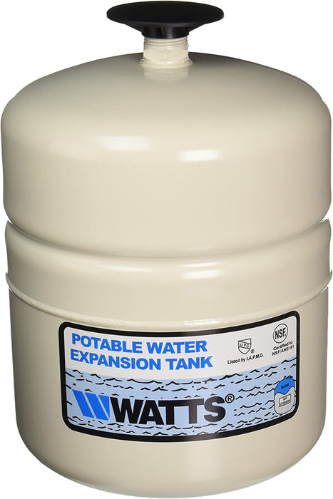 Watts Plt-5 Potable Water Expansion Tank, Model #Plt-5, Stainless Steel Nipple, 2.1 Gallon, Lead Free