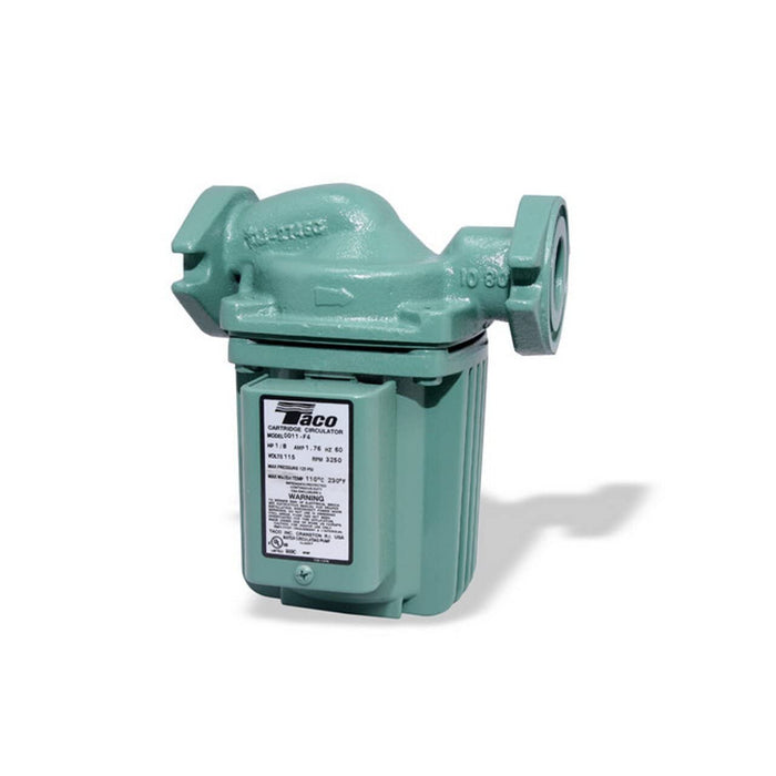 Taco 0011-F4 1/8-HP Cast Iron Cartridge Circulating Pump, Green