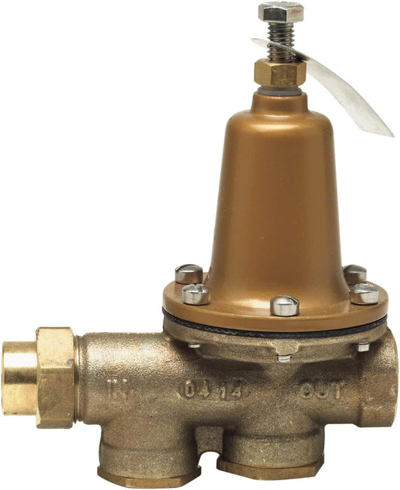 Watts LF25AUB-Z3 Water Pressure Reducing Valve Union x NPT Female, 1/2 Inch, Polymer Seat