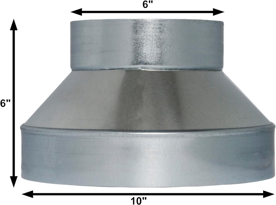 10 to 6 Duct Reducer-Ductwork-Heating Duct-Air Duct-Ventilation Fittings