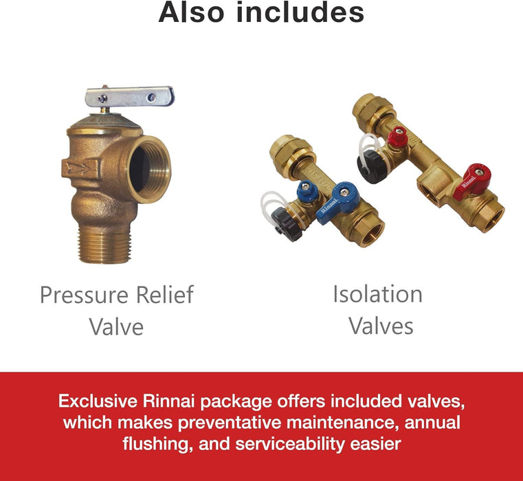 RINNAI Rur Series Sensei Se+ Tankless Hot Water Heater: Indoor Installation