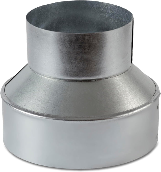 9 Inch to 7 Inch Single Wall HVAC Duct Reducer & Increaser - Galvanized Sheet Metal Ducting Connector for Airflow, Heating, Cooling, & Air Ventilation System Extra Strength and Fittings