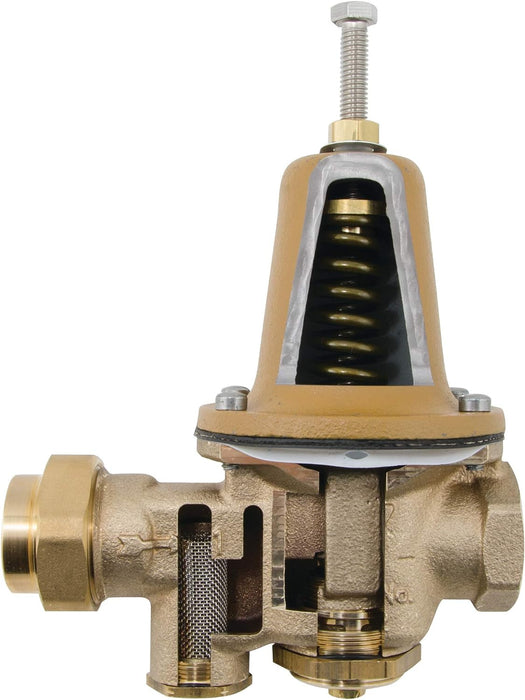 Watts LF25AUB-Z3 Water Pressure Reducing Valve Union x NPT Female, 1/2 Inch, Polymer Seat