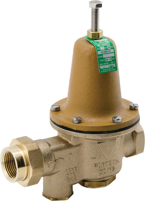 Watts LF25AUB-Z3 Water Pressure Reducing Valve Union x NPT Female, 1/2 Inch, Polymer Seat