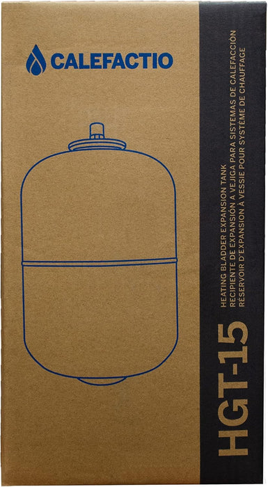 Calefactio HGT-15 Non-Potable Thermal Expansion Tank for Water and Glycol Radiant Floor and Other Closed-Loop Heating Application - 2.1 gallons, Grey